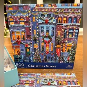 Galison 500 piece “Christmas Street” puzzle